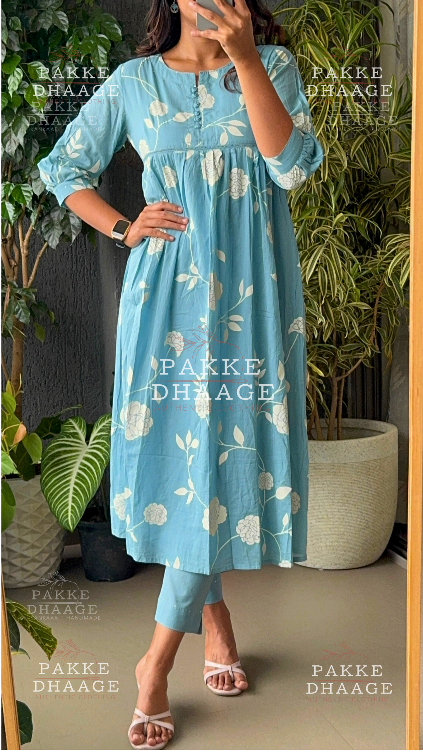 Blossom Tales Co-ord Sets Powder Blue