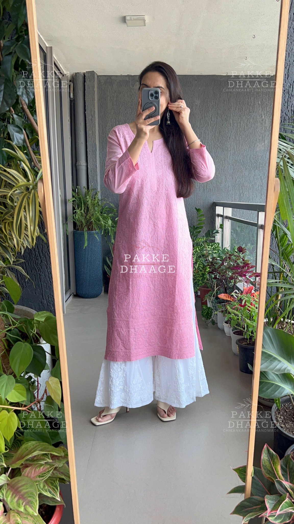Muskaan Pure Mulmul Cotton Kurta Ombre Princess Blue