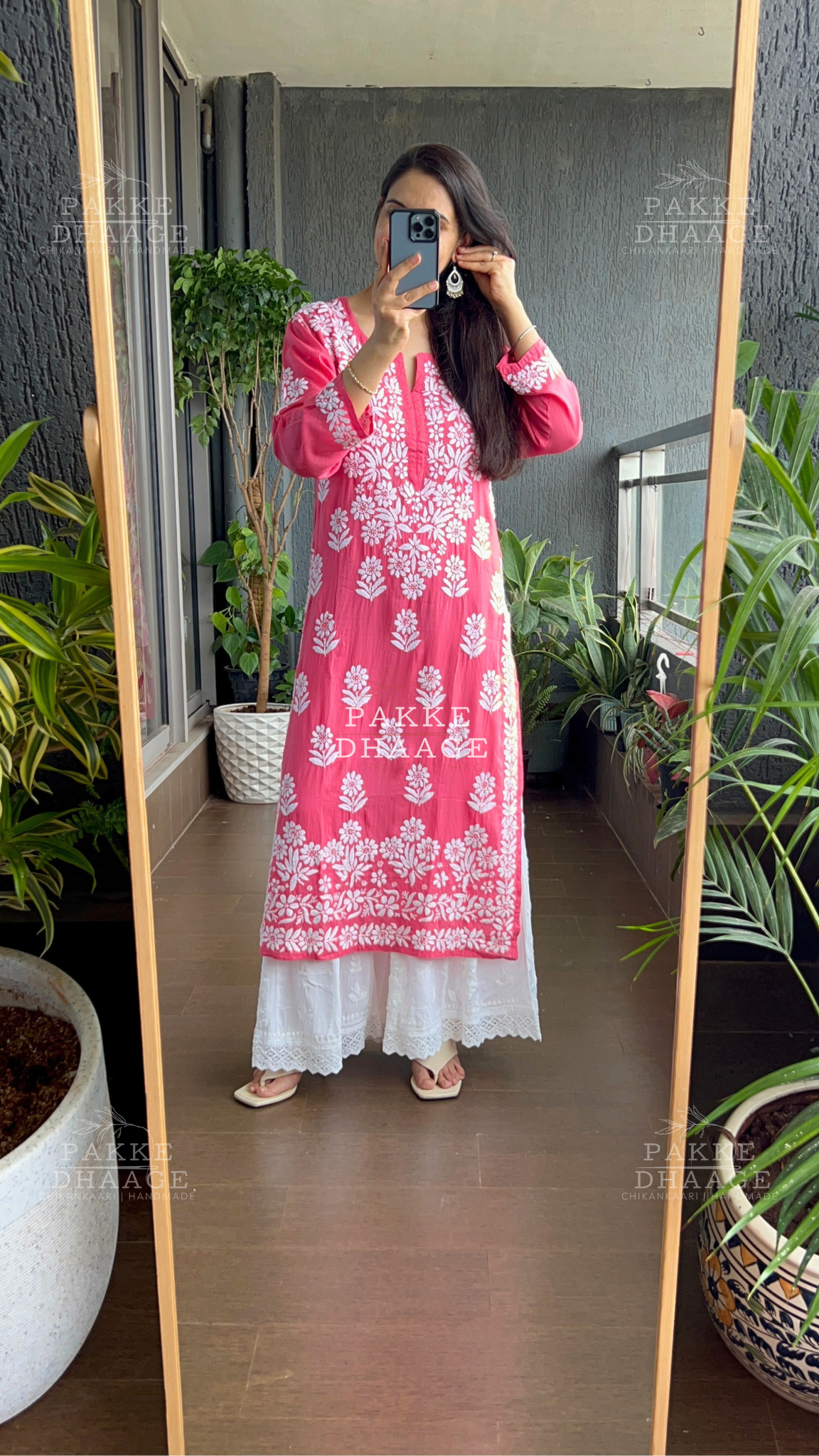Aaliya Pure Modal Kurta - Pink Punch