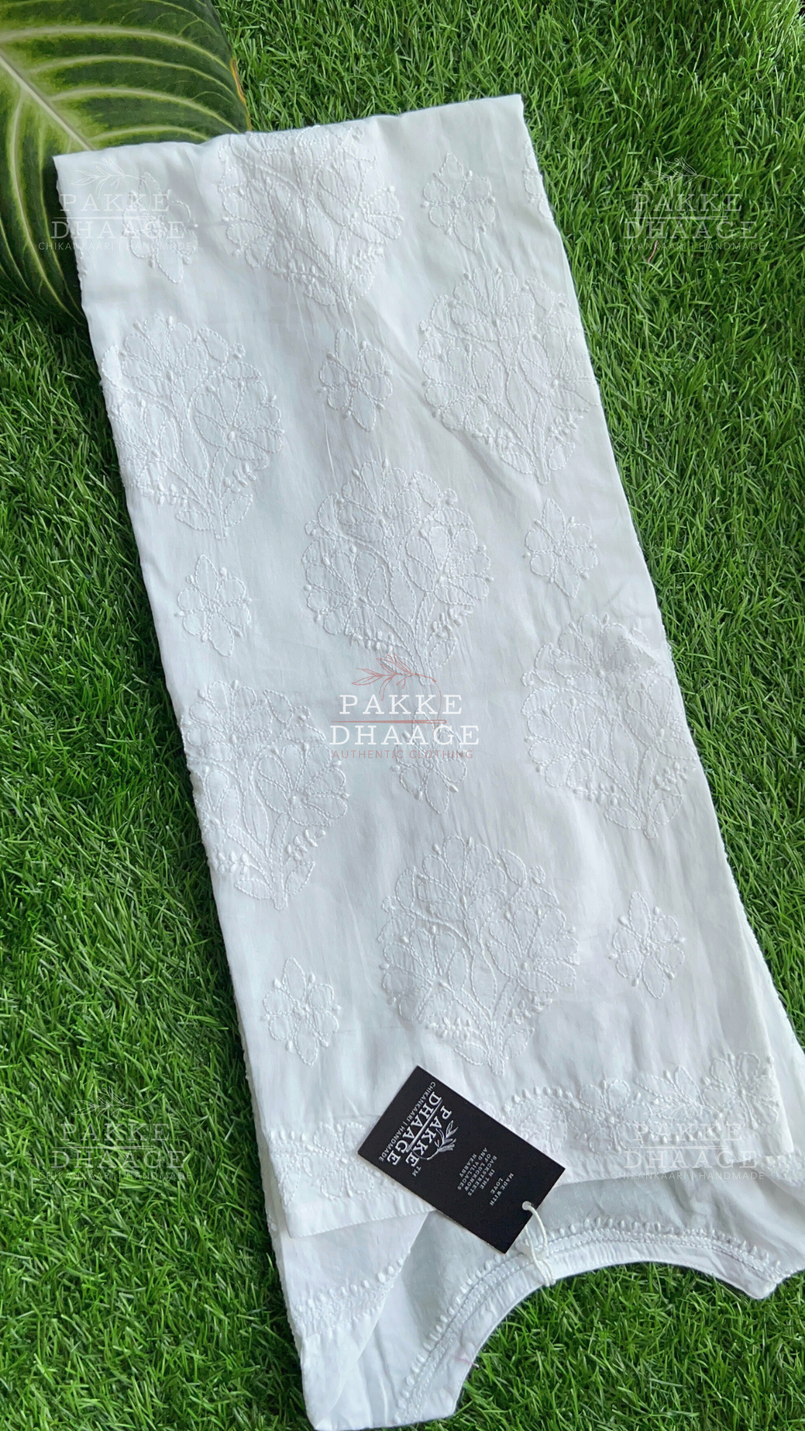 Zarah Pure Mulmul Chikankari Kurta - Moonlight White