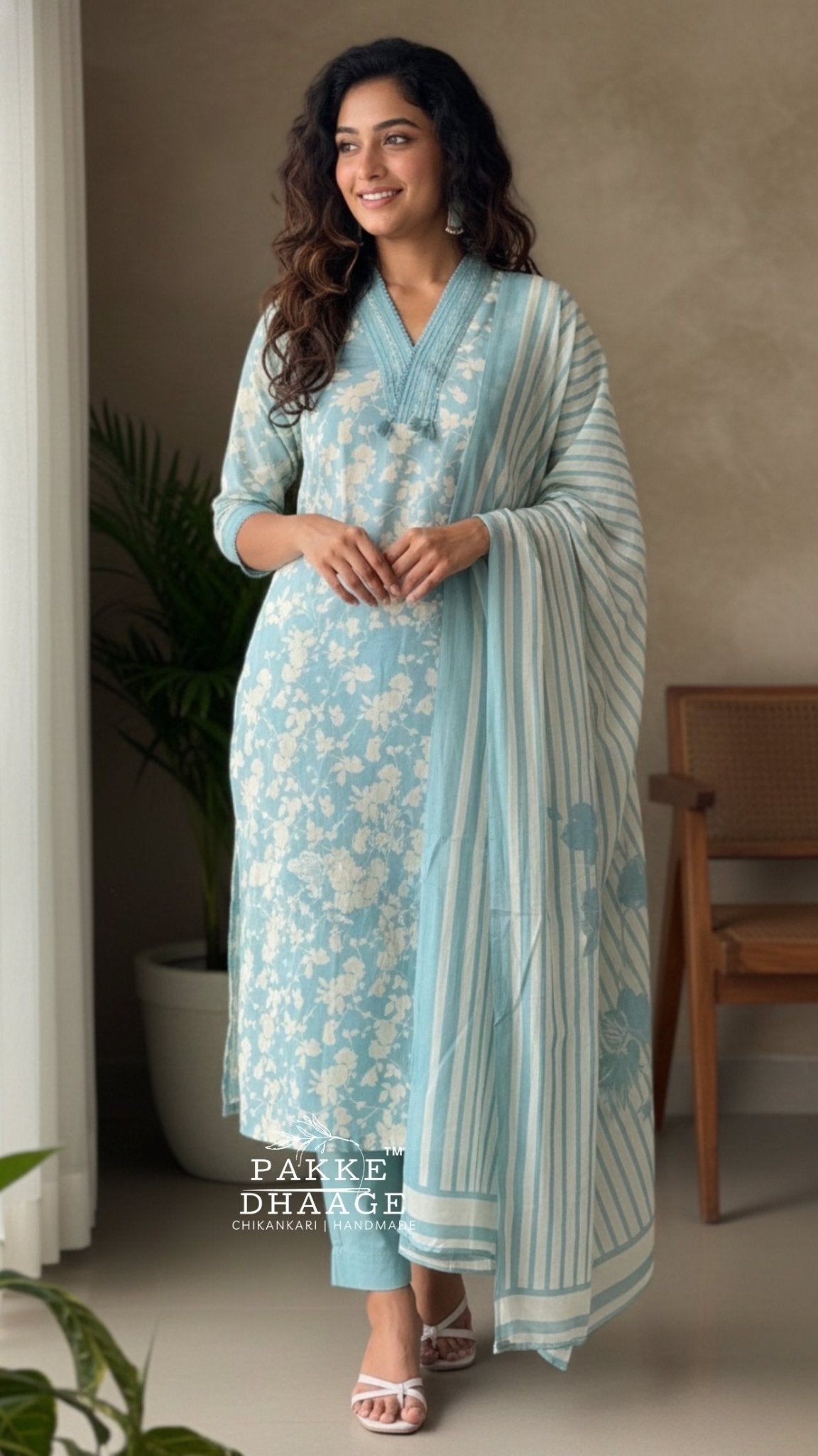 Coastal breeze Pure Cotton 3-pc Suit Set