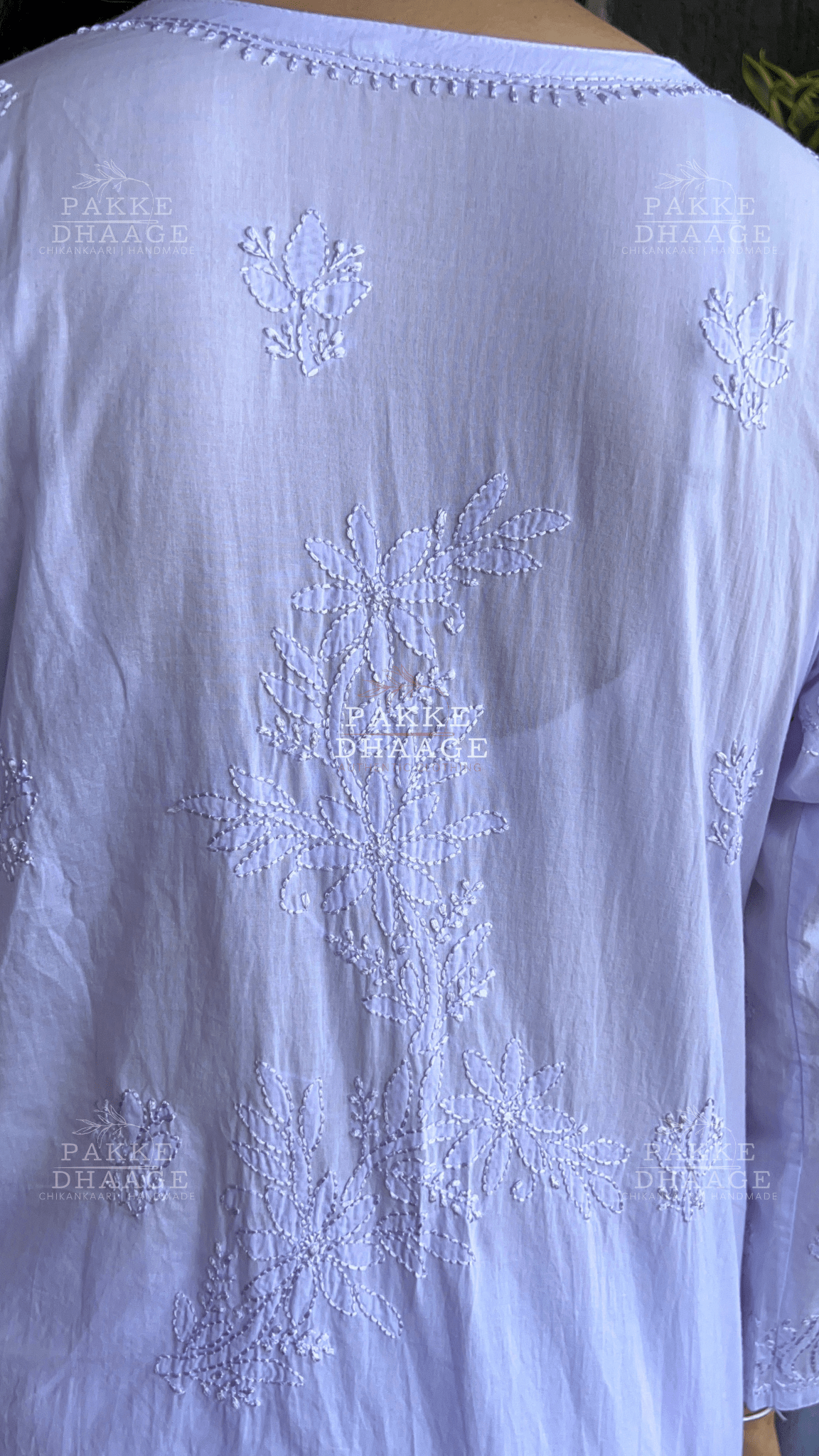 Inayat Resham Dhaaga Mulmul Kurta & Kurta Sets - Lilac
