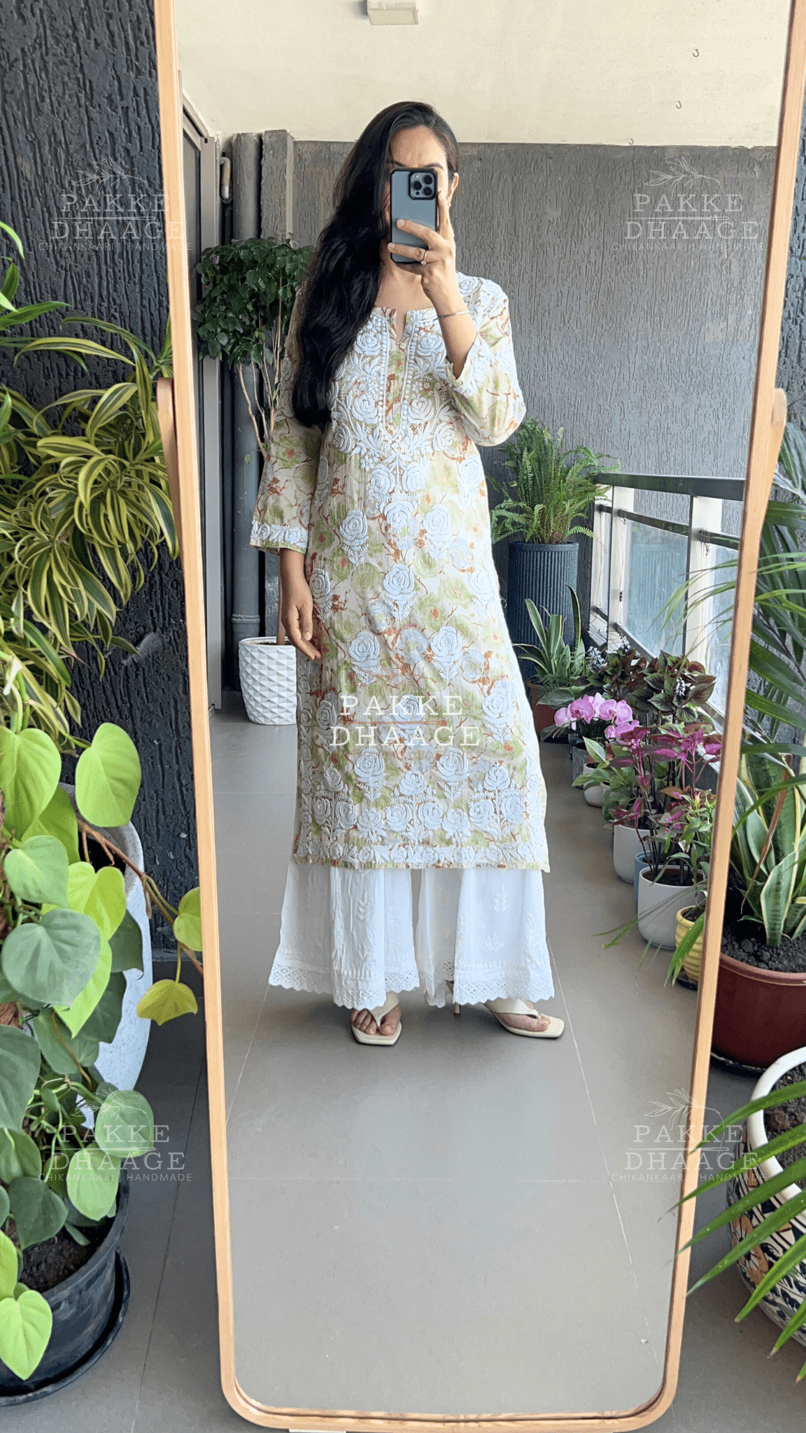 Sana Printed Pure Mulmul Kurta Golden Yellow