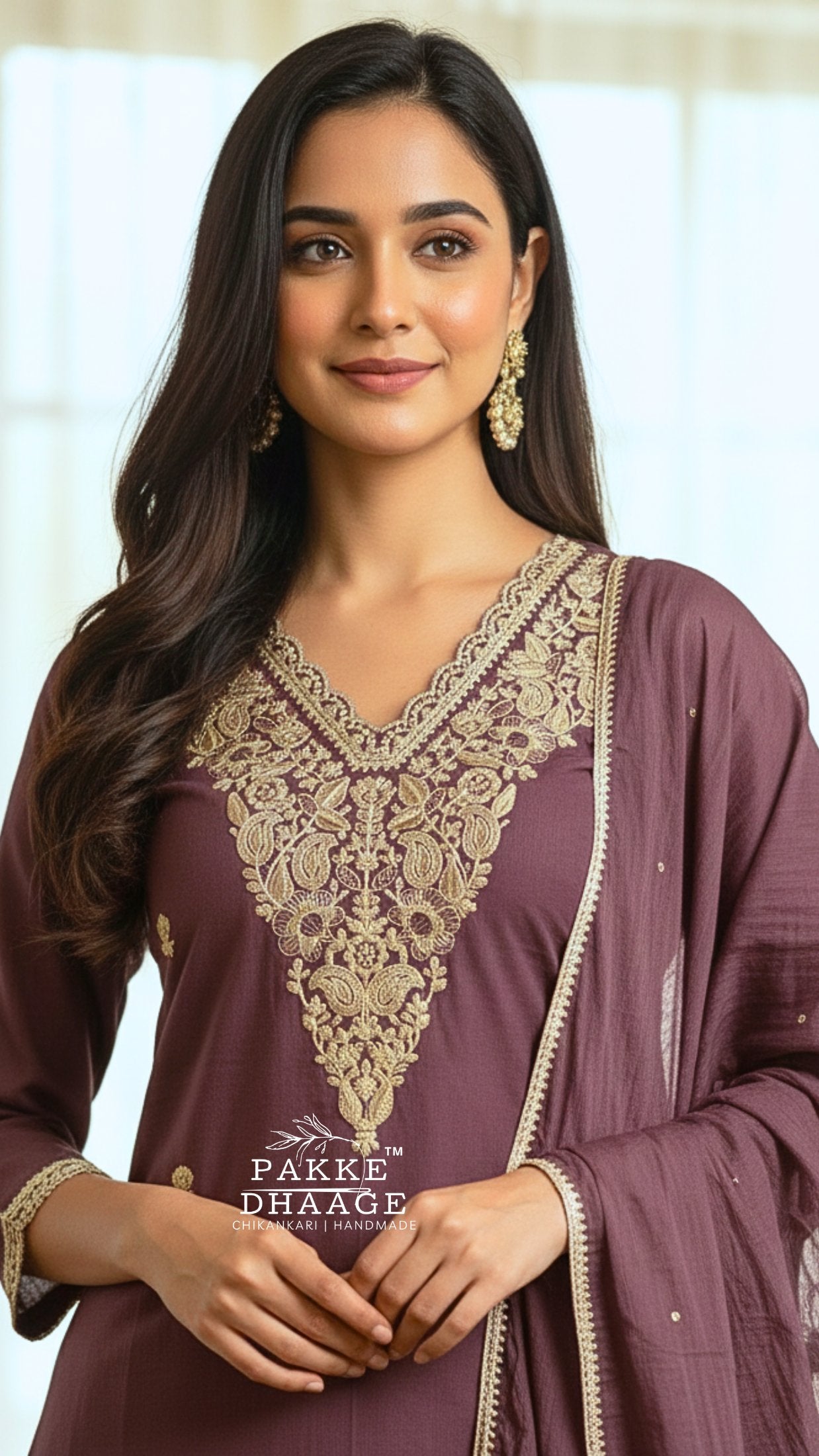 Avni Embroidered Pure Cotton Sets Luscious Lavender