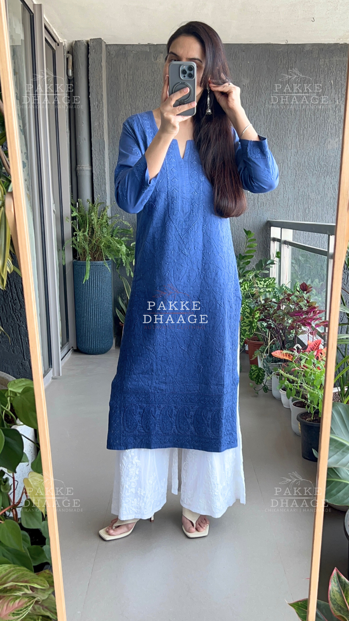 Muskaan Pure Mulmul Cotton Kurta Ombre Pink Yarrow
