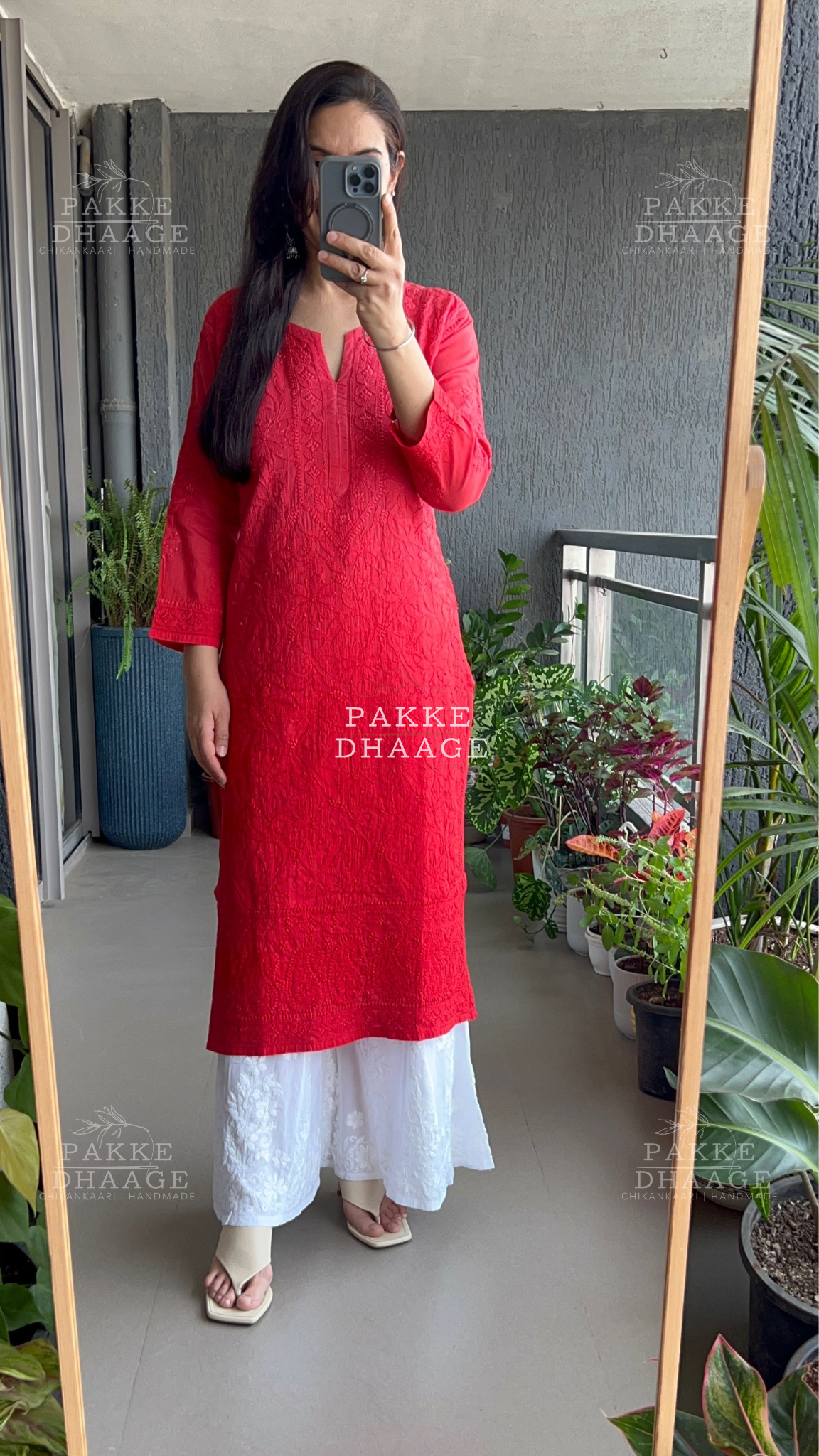 Muskaan Pure Mulmul Cotton Kurta Ombre Pink Yarrow