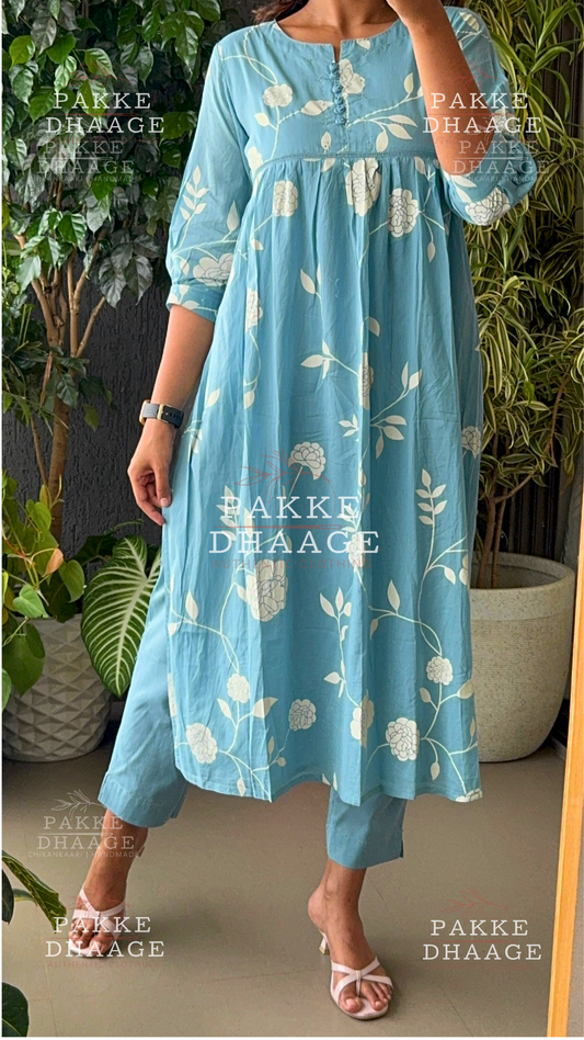 Blossom Tales Co-ord Sets Powder Blue