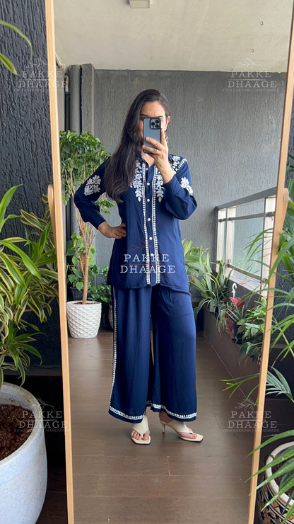 Heer Pure Modal Co-ord Set - Dazzling Blue