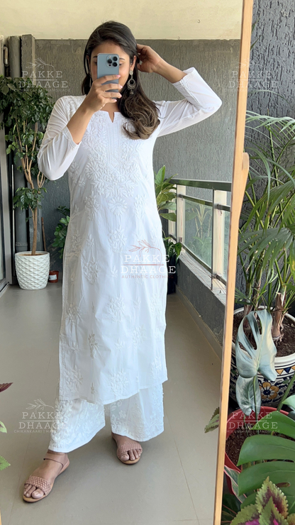 Pure Cotton Kurta - Classic White