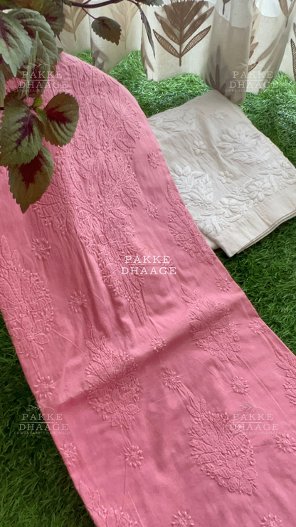Zarah Pure Mulmul Plus Size Kurta - Dusky Pink
