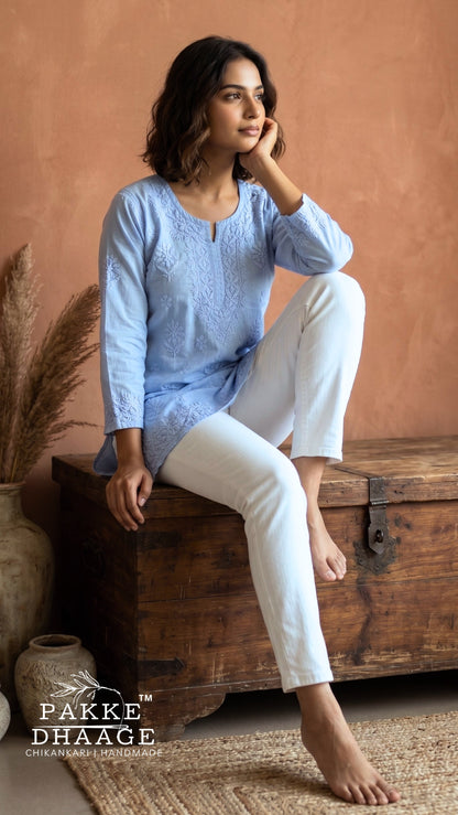 Maahi Pure Mulmul Chikankari Kurtis