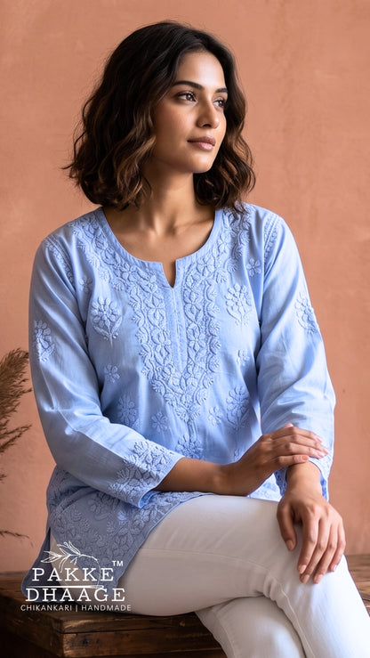 Maahi Pure Mulmul Chikankari Kurtis