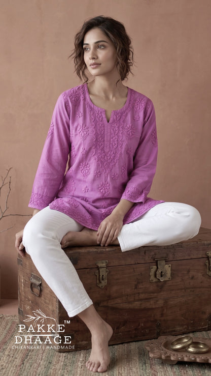 Maahi Pure Mulmul Chikankari Kurtis