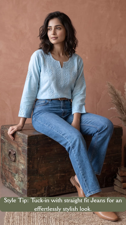 Maahi Pure Mulmul Chikankari Kurtis