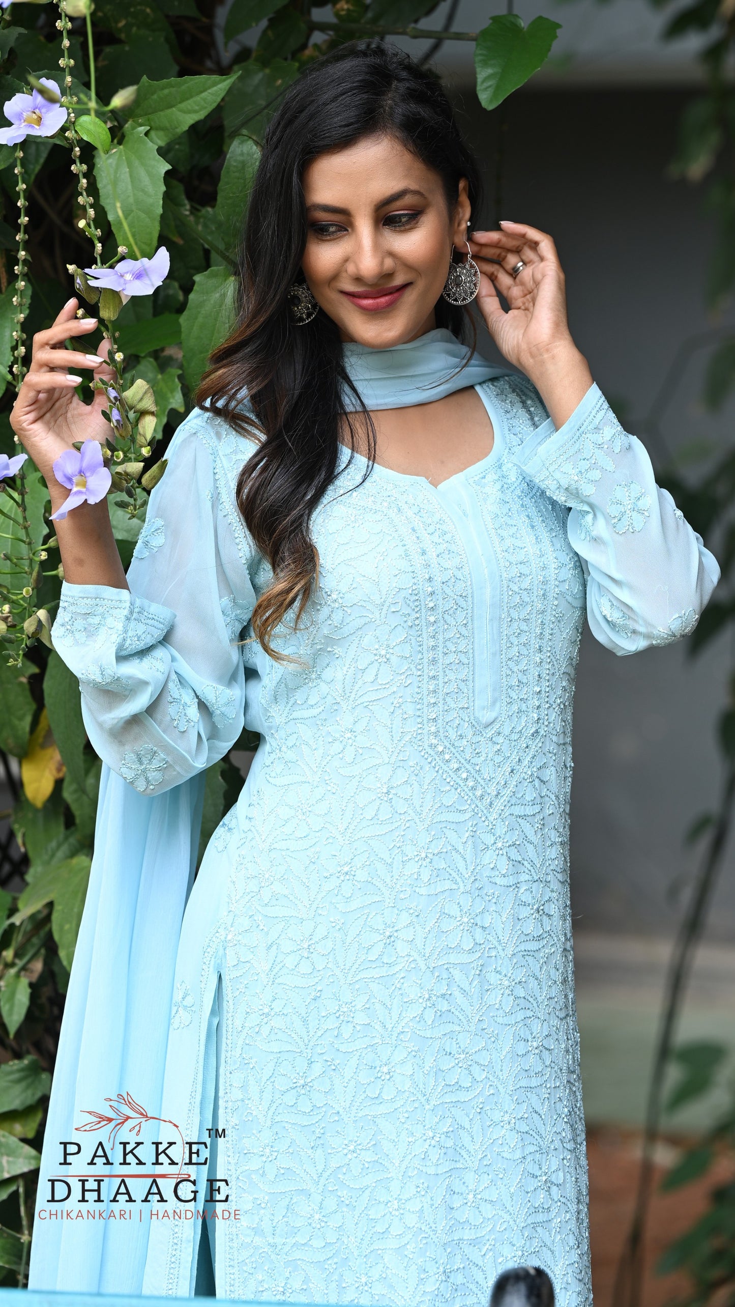 Sahiba Pure Viscose Kurta & Kurta Sets - Glacier Mist