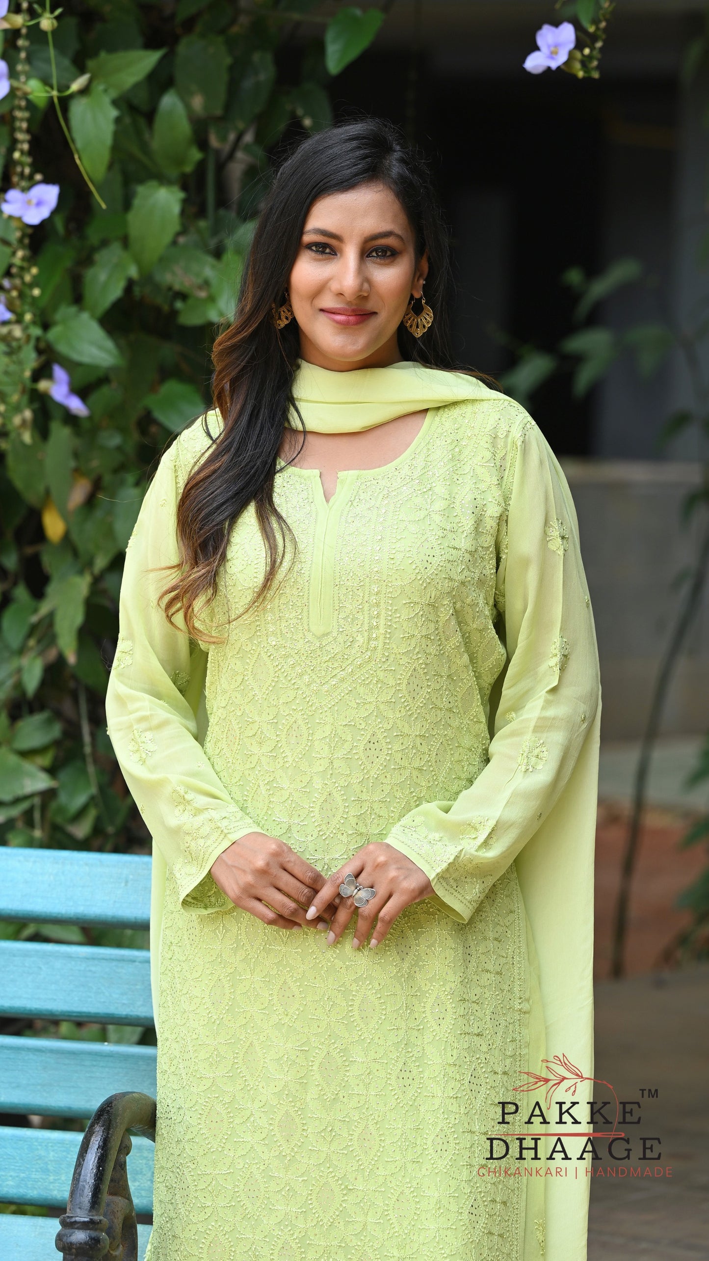Sahiba Pure Viscose Kurta & Kurta Sets - Pistacchio Cream