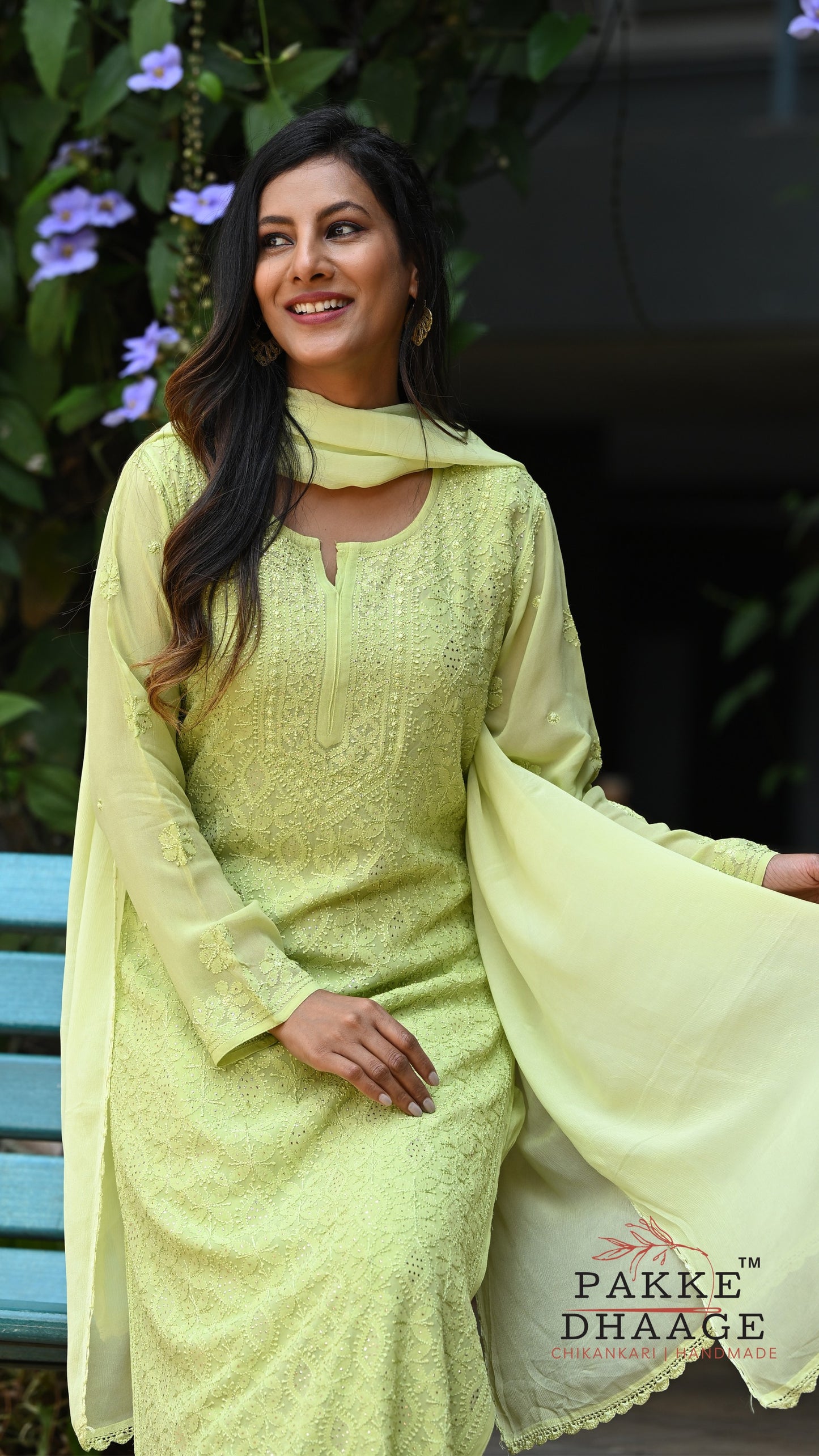 Sahiba Pure Viscose Kurta & Kurta Sets - Pistacchio Cream