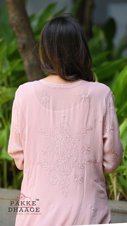 Sahiba Pure Viscose Kurta & Kurta Sets - Rose Clay