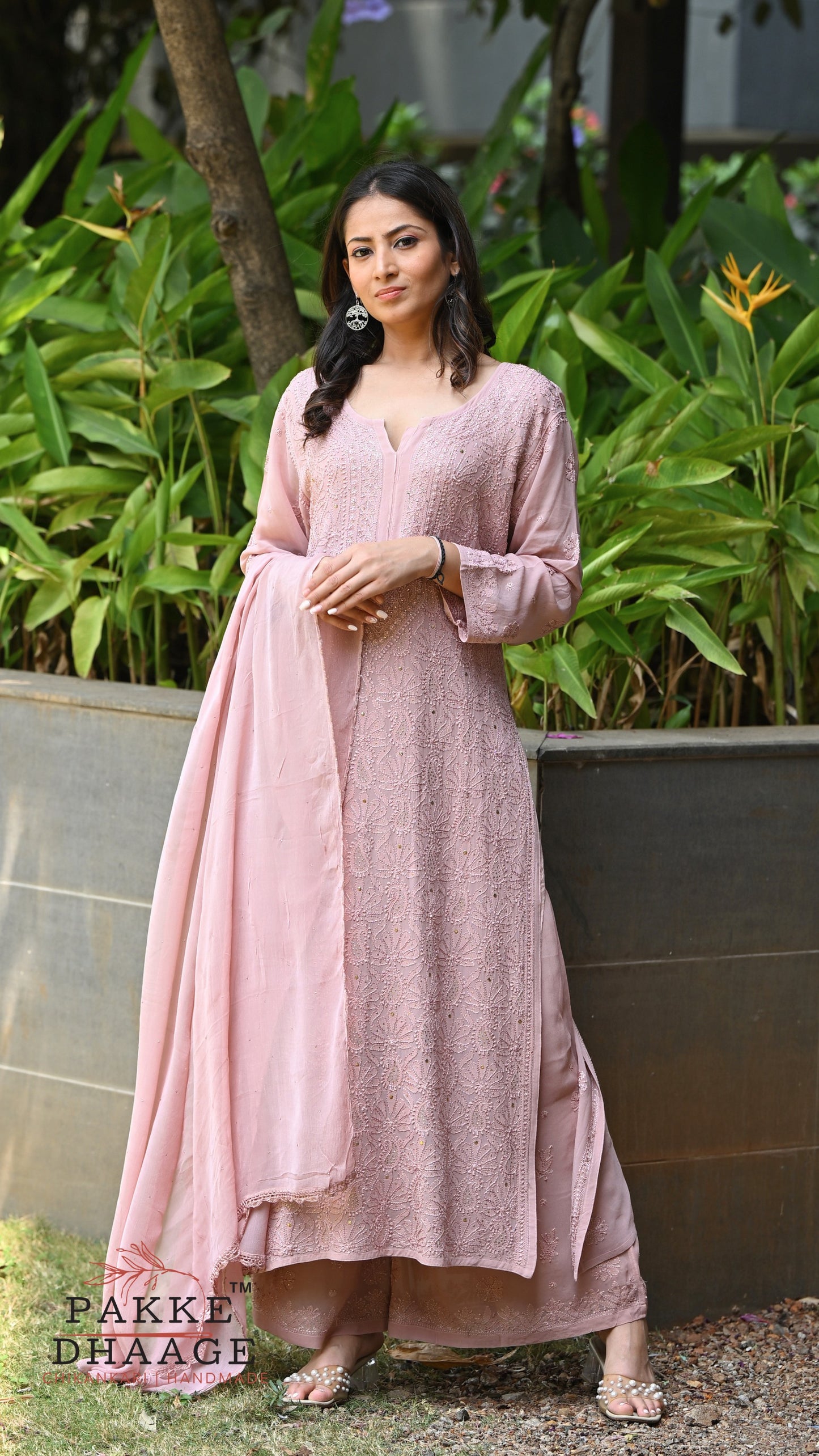 Sahiba Pure Viscose Kurta & Kurta Sets - Rose Clay