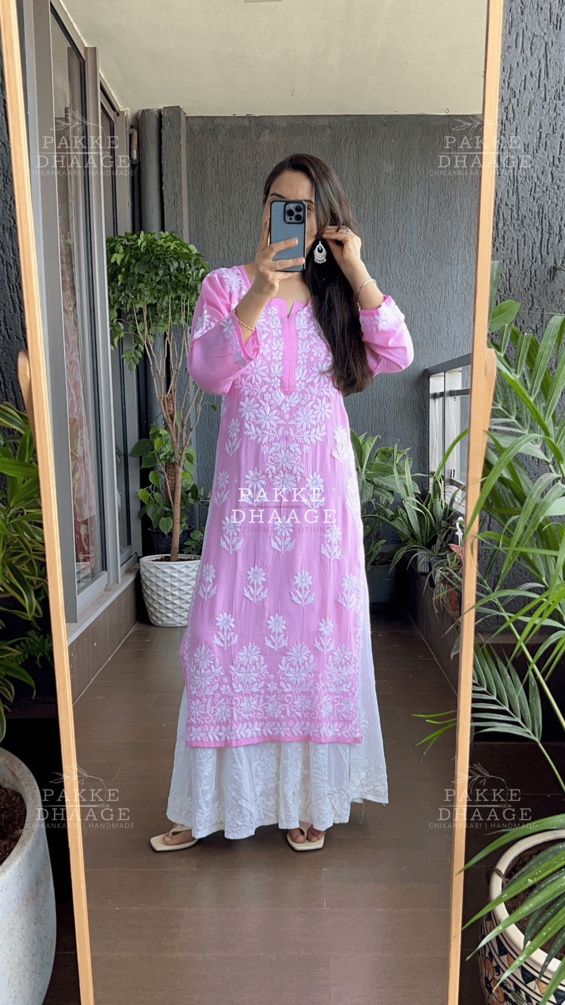 Aaliya Pure Modal Kurta - Bubblegum Pink Pakke Dhaage