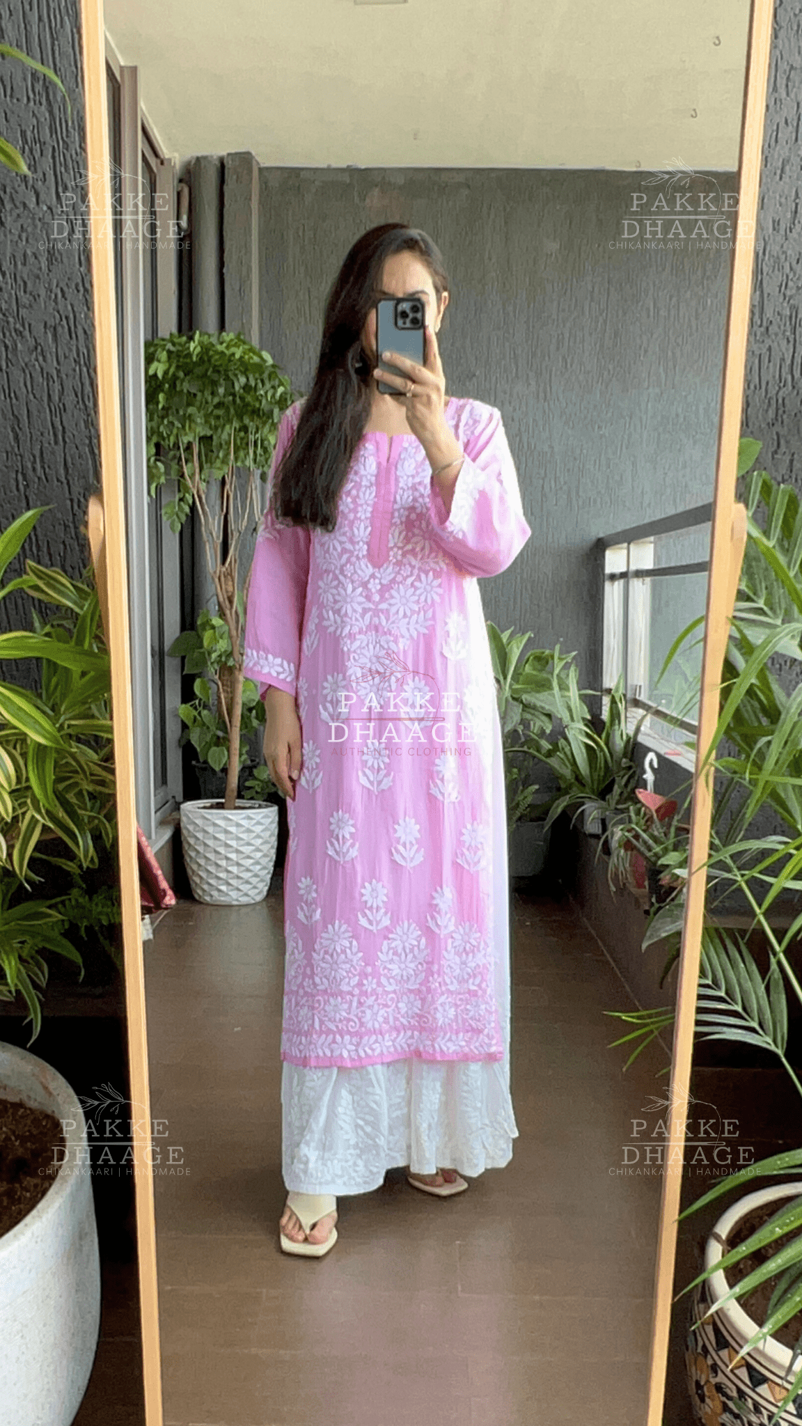 Aaliya Pure Modal Kurta - Bubblegum Pink Pakke Dhaage