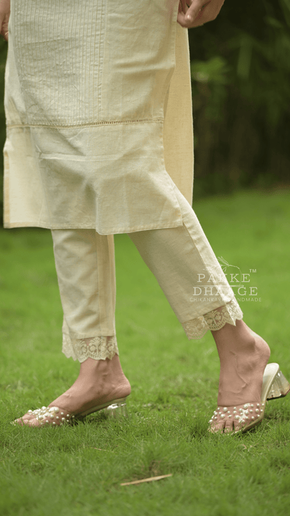 Aayushi 3pc Pure Cotton Set with Embroidered Statement Jacket