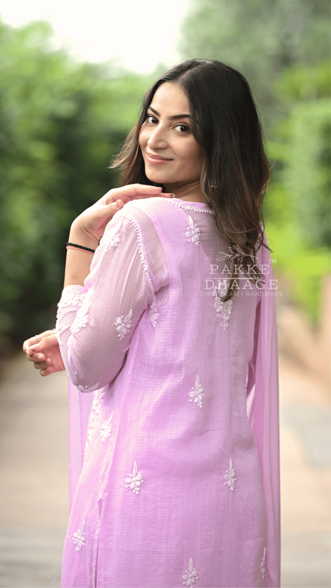 Aleena Pure Kota Doria Chikankari Kurta and Kurta Sets - Soft Cotton Candy