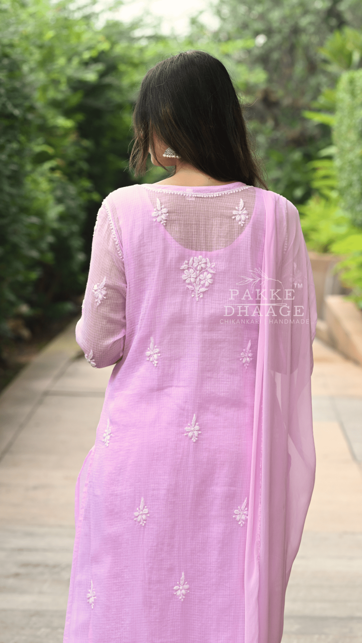 Aleena Pure Kota Doria Chikankari Kurta and Kurta Sets - Soft Cotton Candy