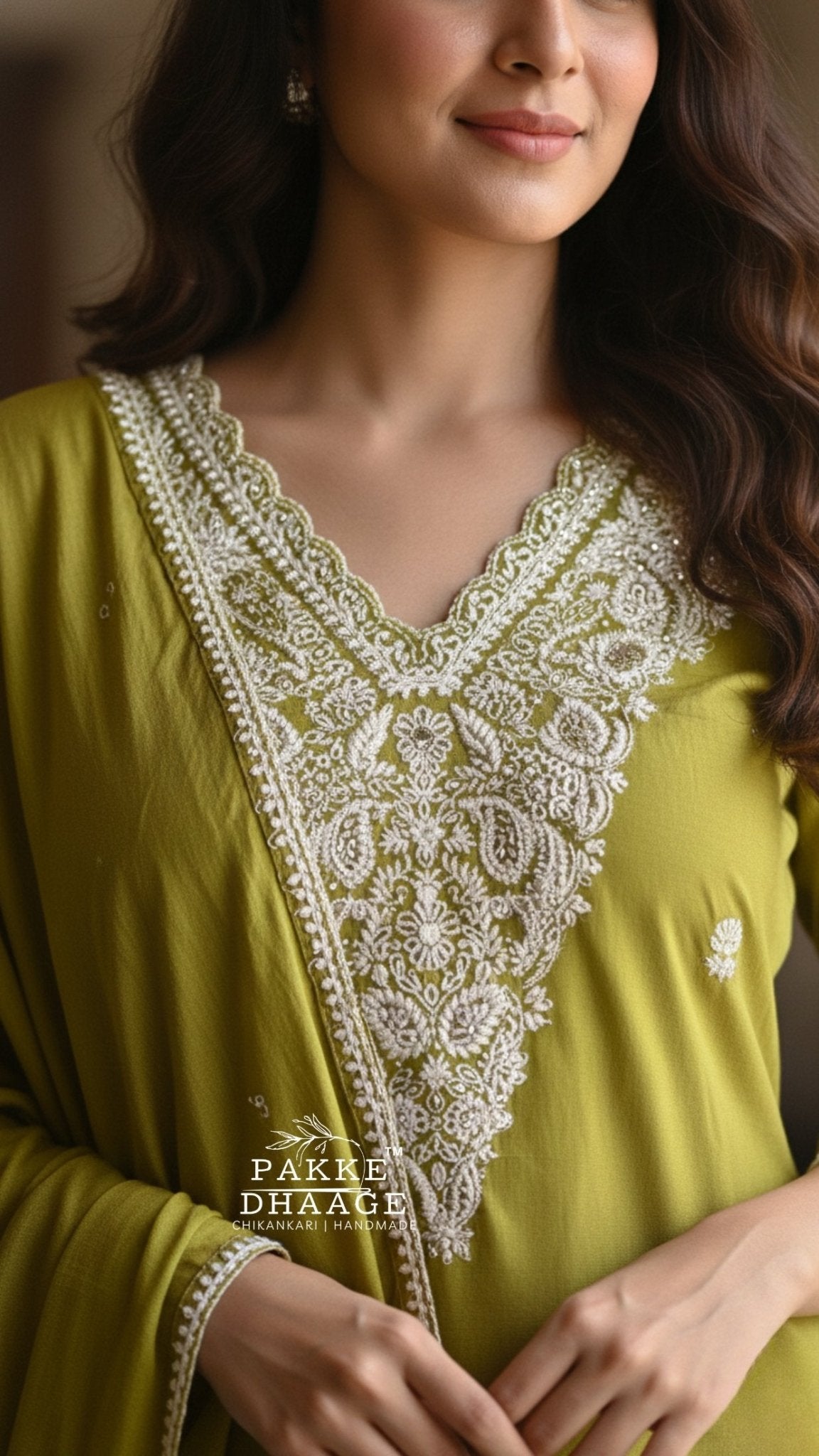 Avni Embroidered Pure Cotton Sets Luscious Green