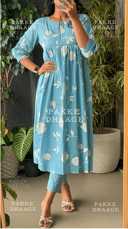 Blossom Tales Co-ord Sets Powder Blue