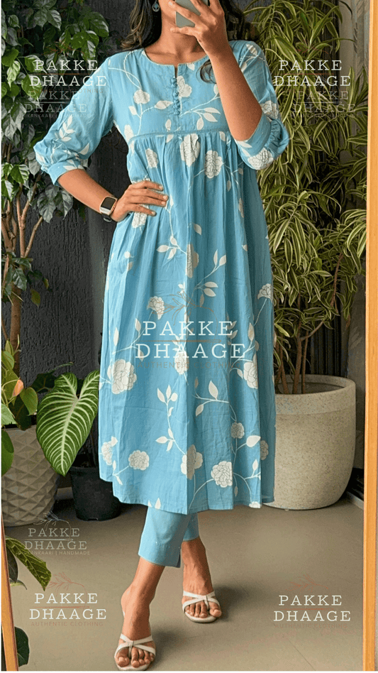 Blossom Tales Co-ord Sets Powder Blue