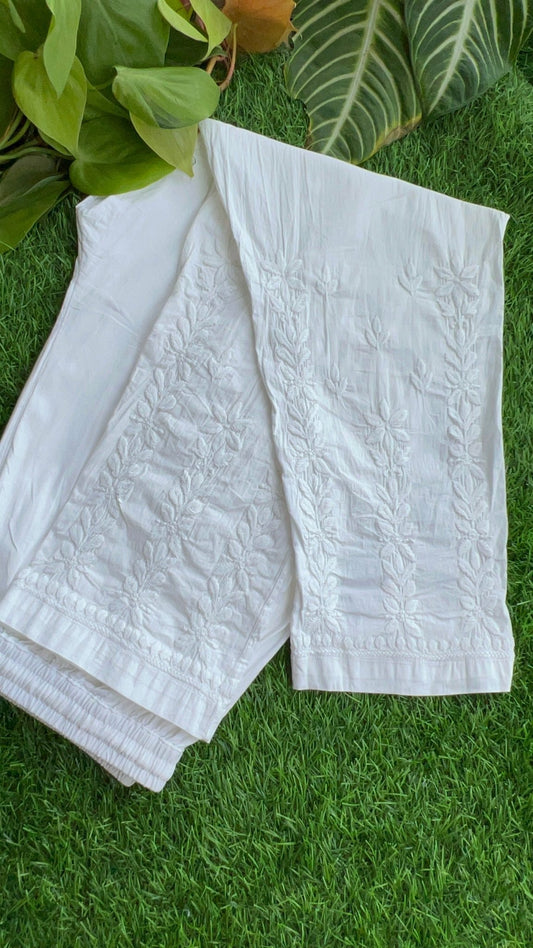 Chikankari Hand Embroidered Pants 3D