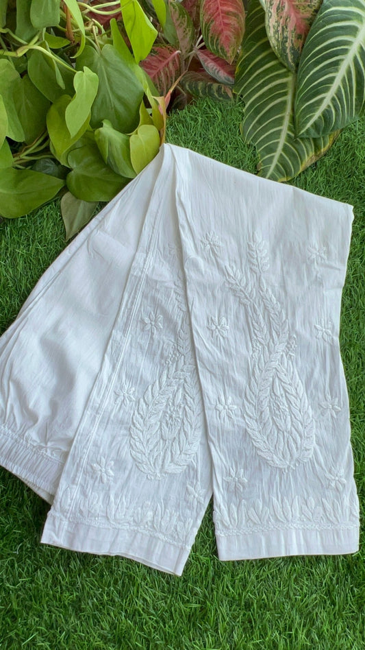 Chikankari Hand Embroidered Pants Flora