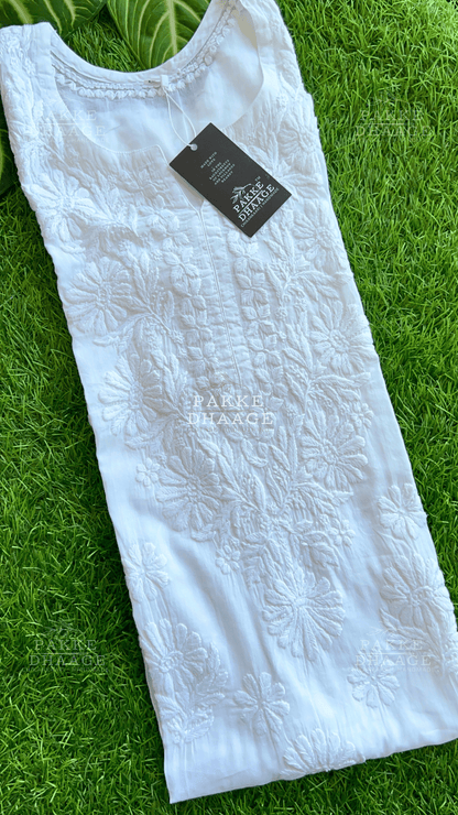 Fida Pure Mulmul Kurta - Classic White