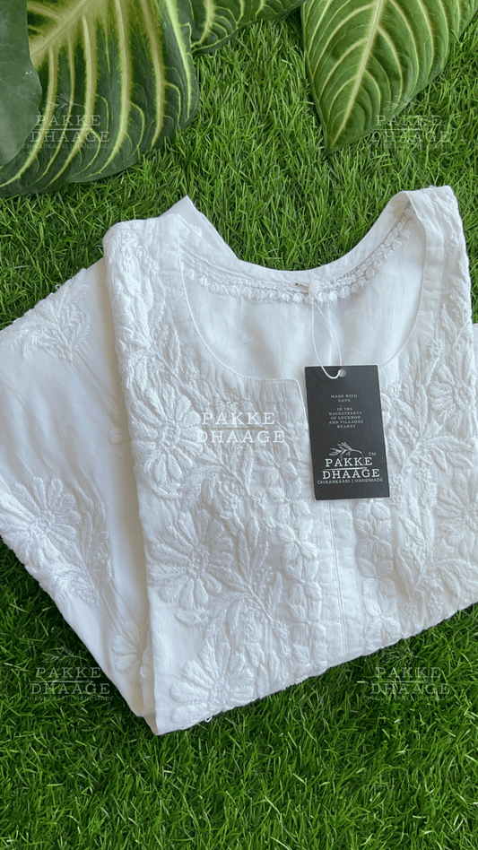 Fida Pure Mulmul Kurta - Classic White