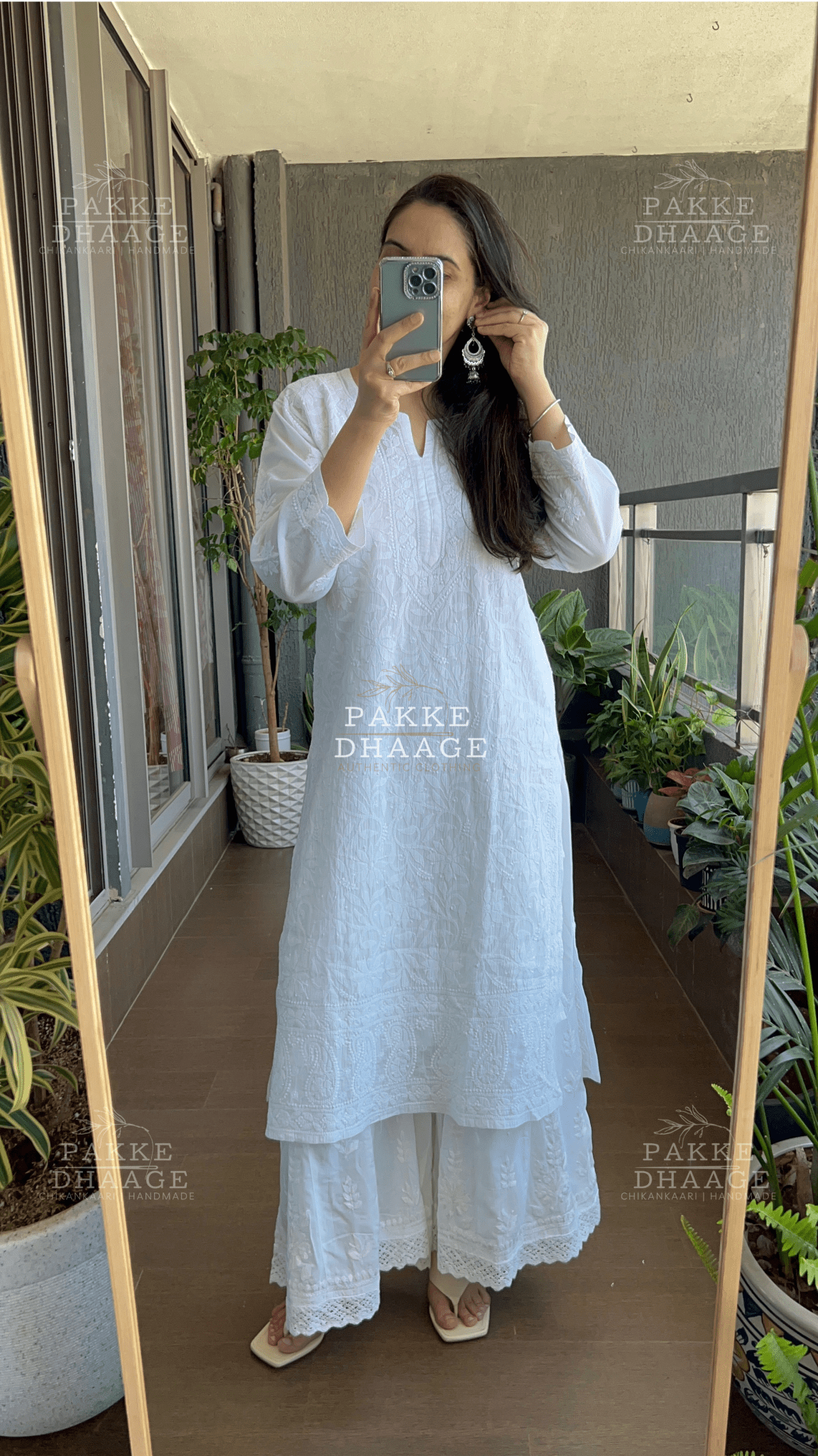Fiza Pure Mulmul Kurta - White