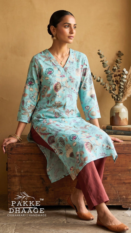 Floral Paisley Kurta