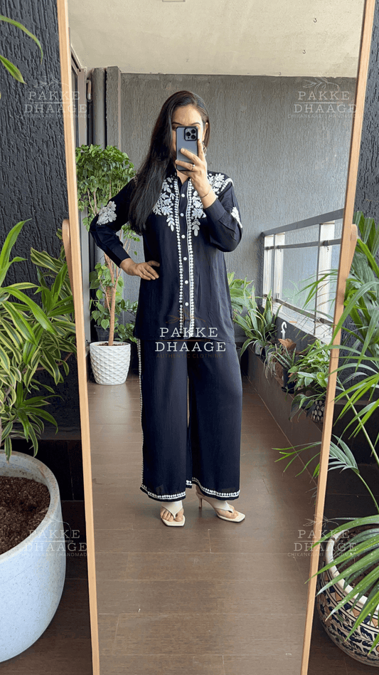Heer Pure Modal Co-ord Set - Black