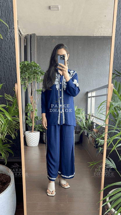 Heer Pure Modal Co-ord Set - Dazzling Blue