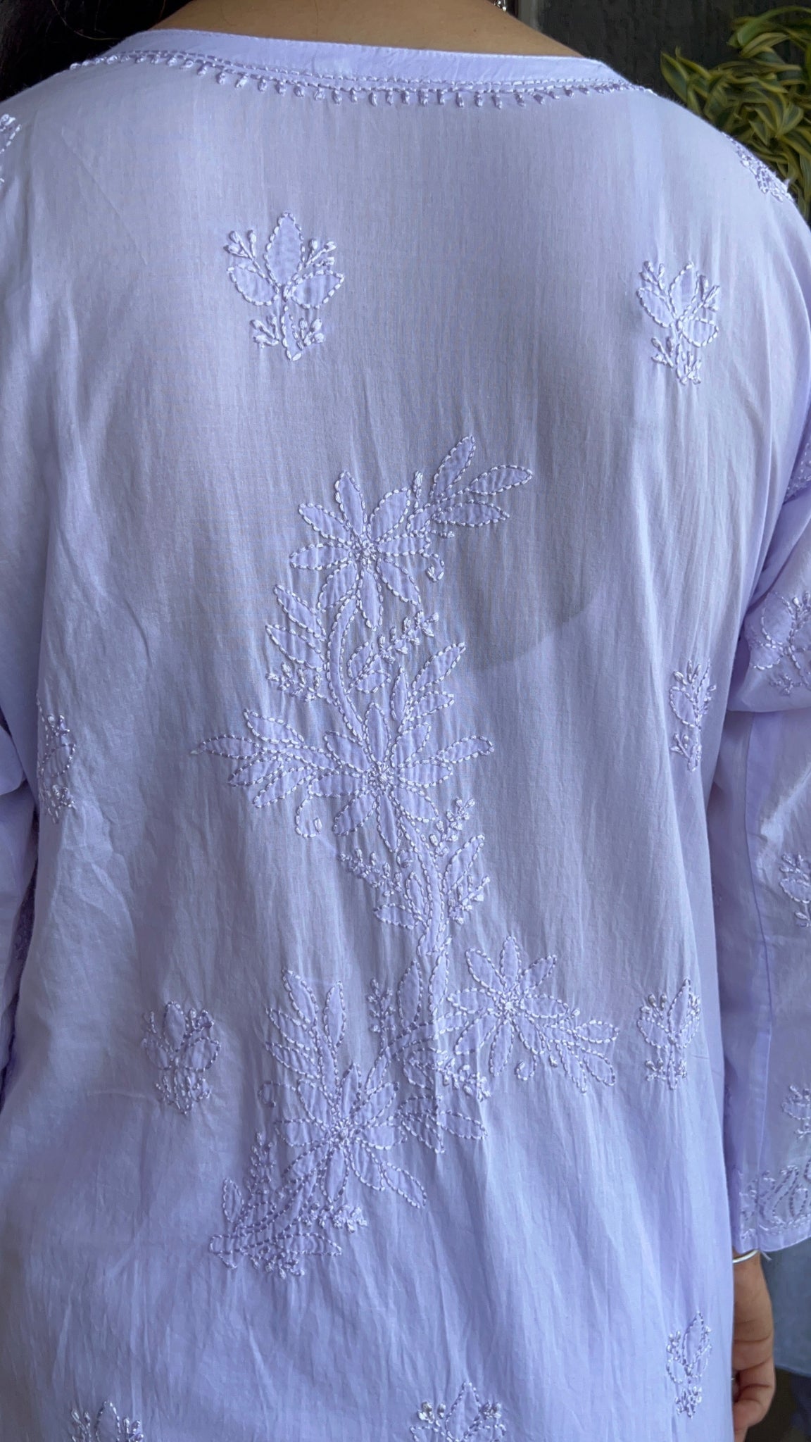 Inayat Resham Dhaaga Mulmul Kurta & Kurta Sets - Lilac