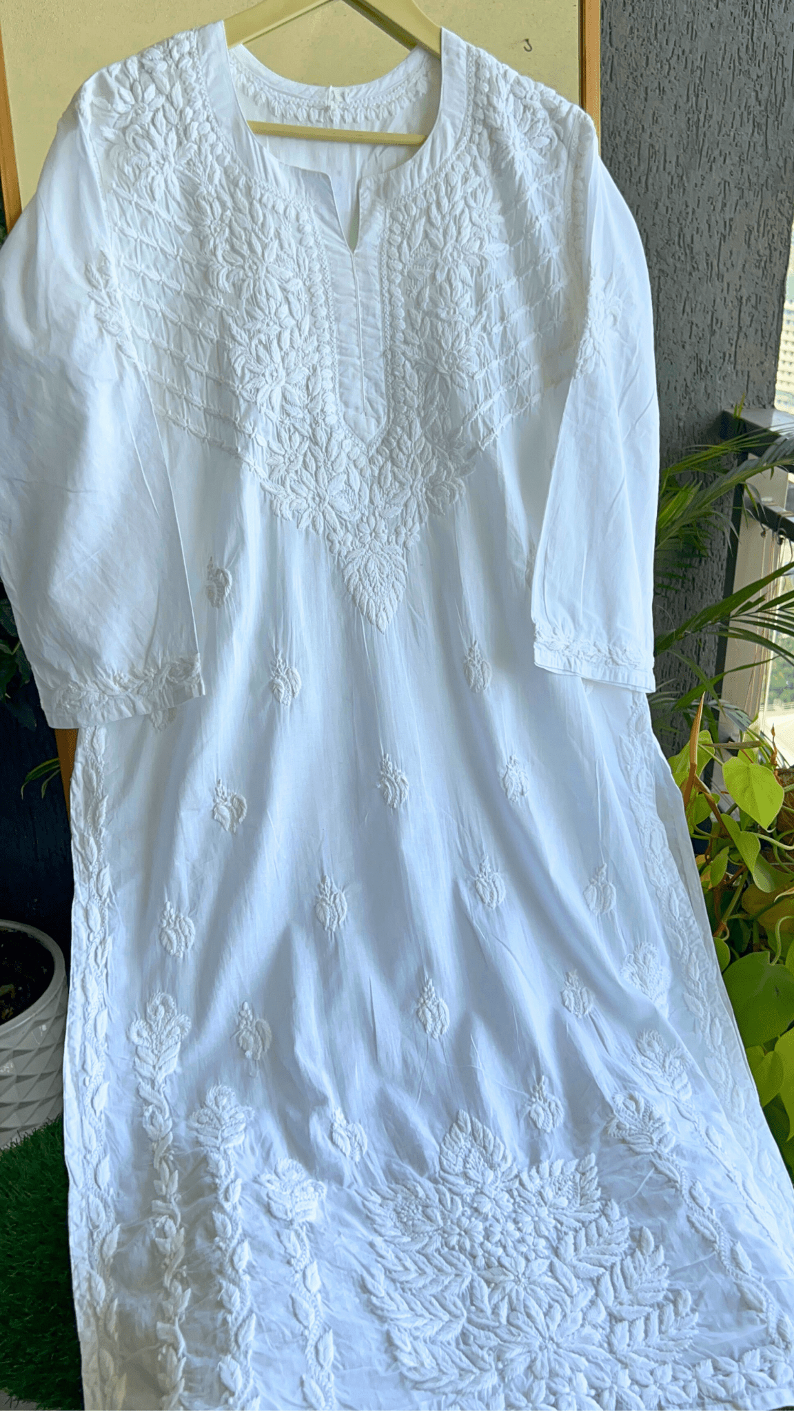 Khwaab Cotton Chikankari Kurtas - Classic White