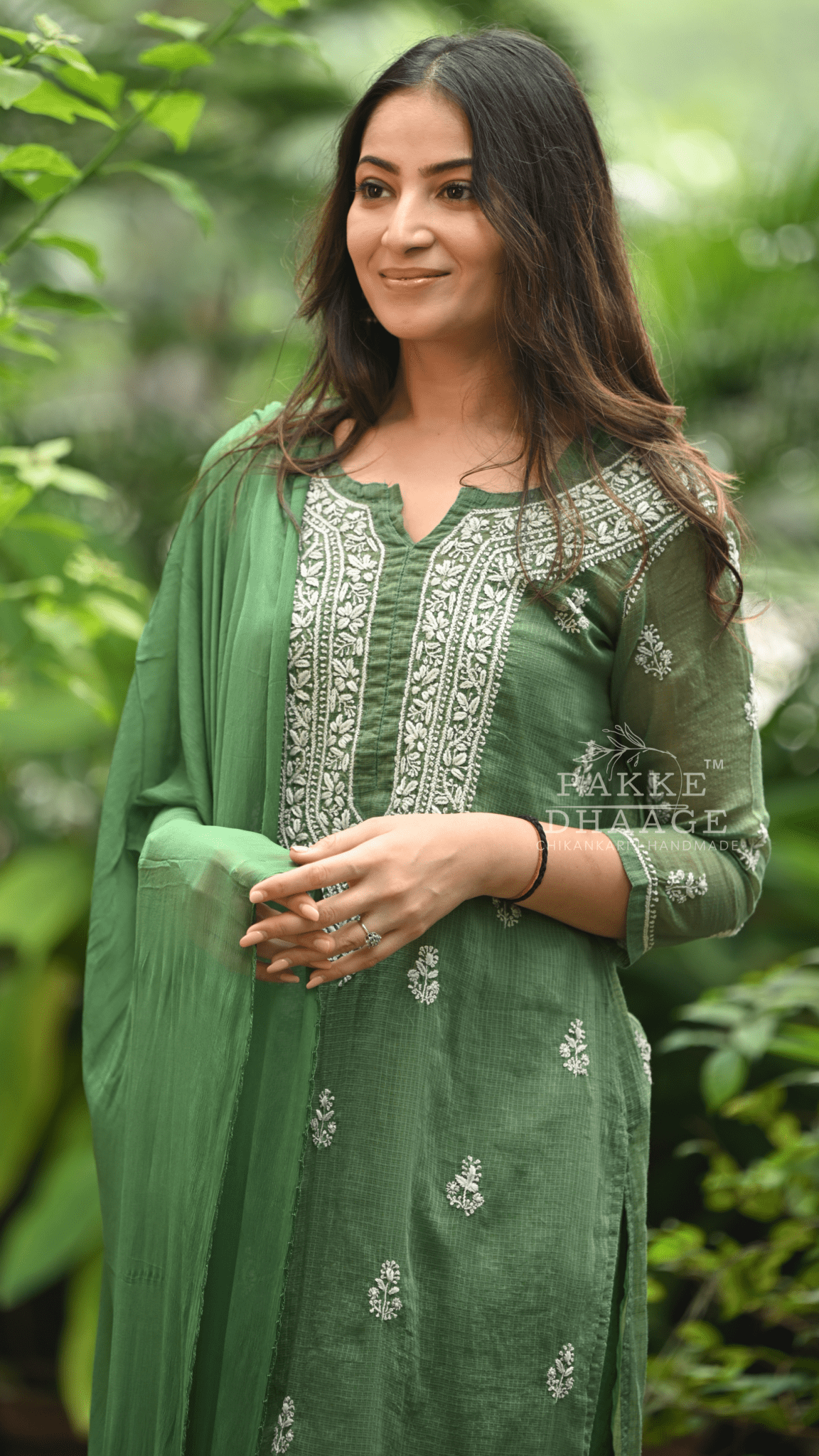 Kyra Pure Kota Doria Chikankari Kurta and Kurta Sets