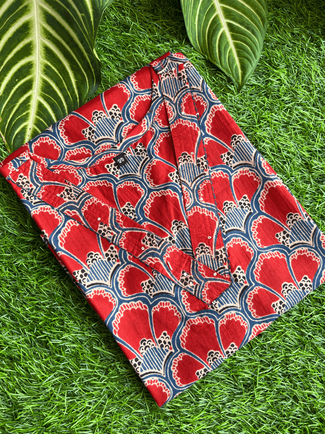 Maya Pure Cotton Jaipuri Kurti Red