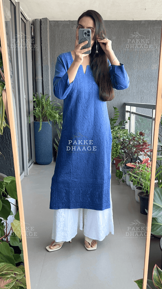 Muskaan Pure Mulmul Cotton Kurta Ombre Pink Yarrow
