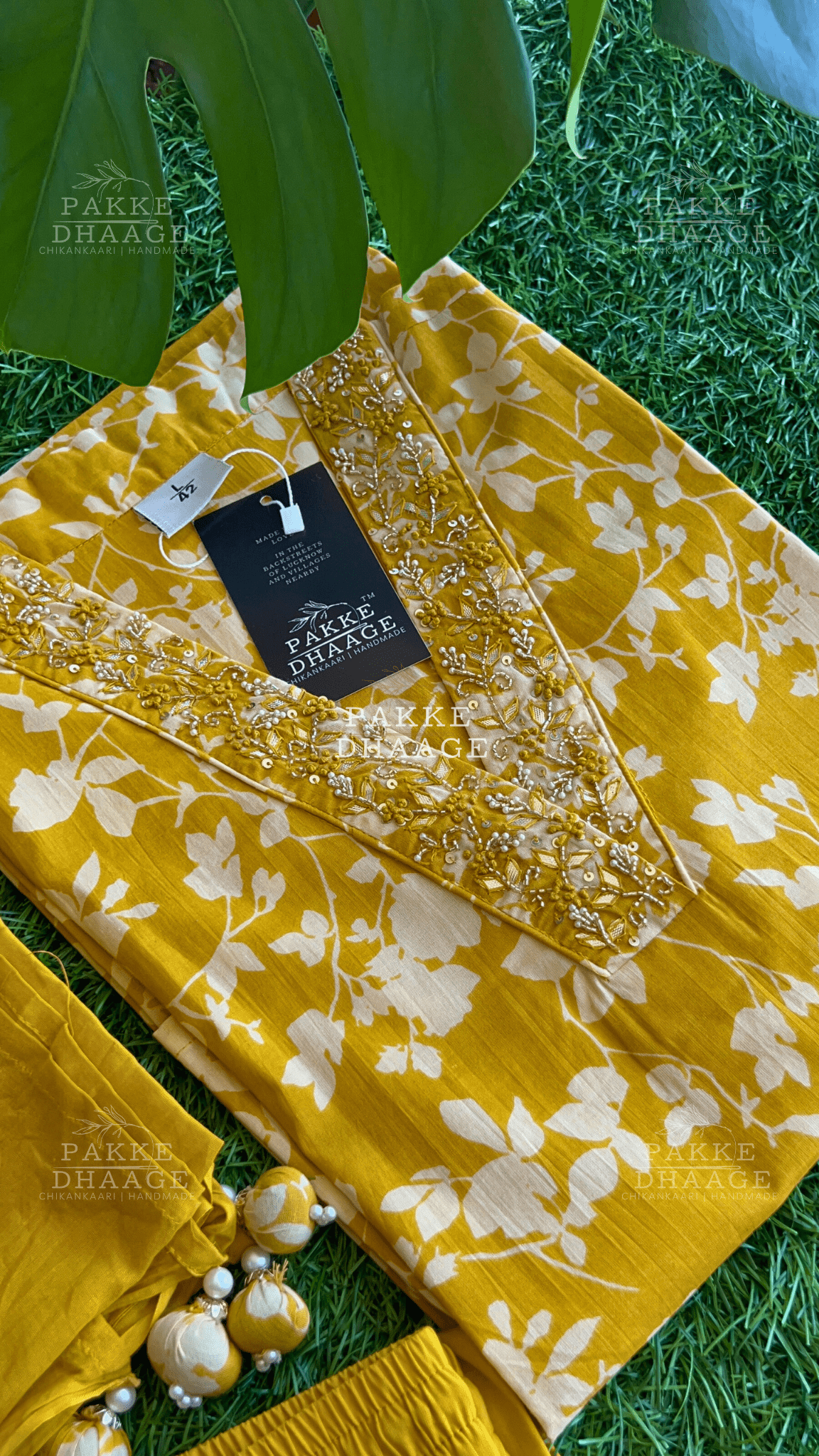 Mustard Bloom Jaipuri Suit Set