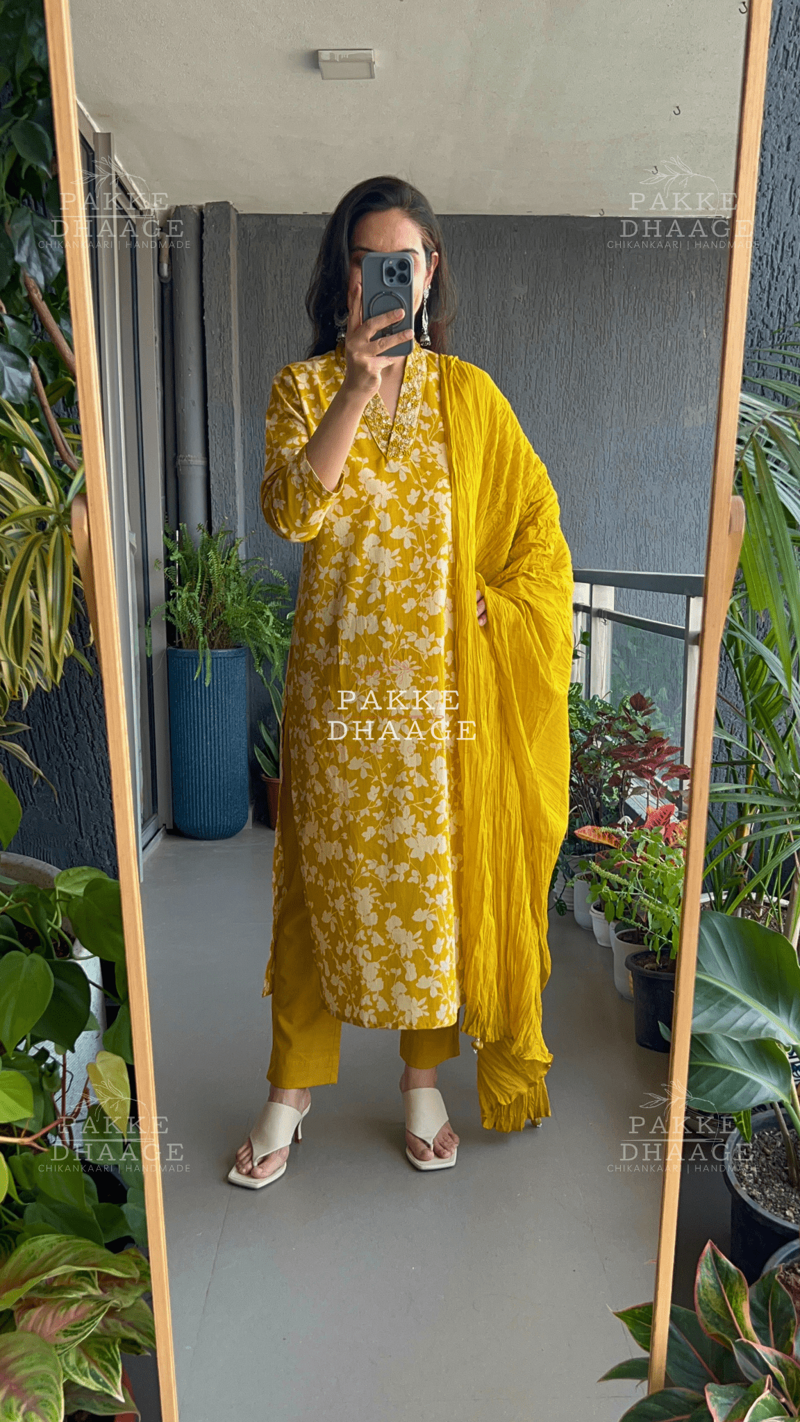 Mustard Bloom Jaipuri Suit Set
