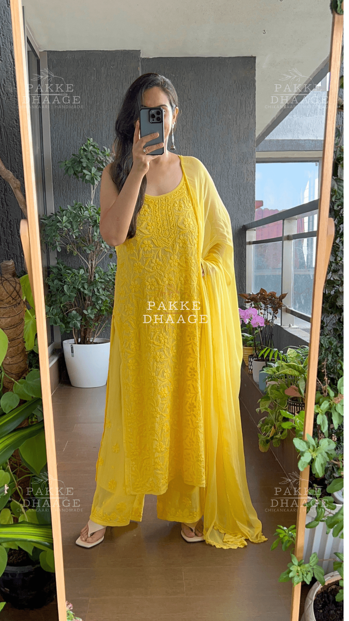 Noor Viscose Georgette Strappy Kurta & Kurta Sets - Vibrant Yellow
