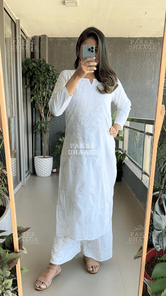 Pure Cotton Kurta - Classic White