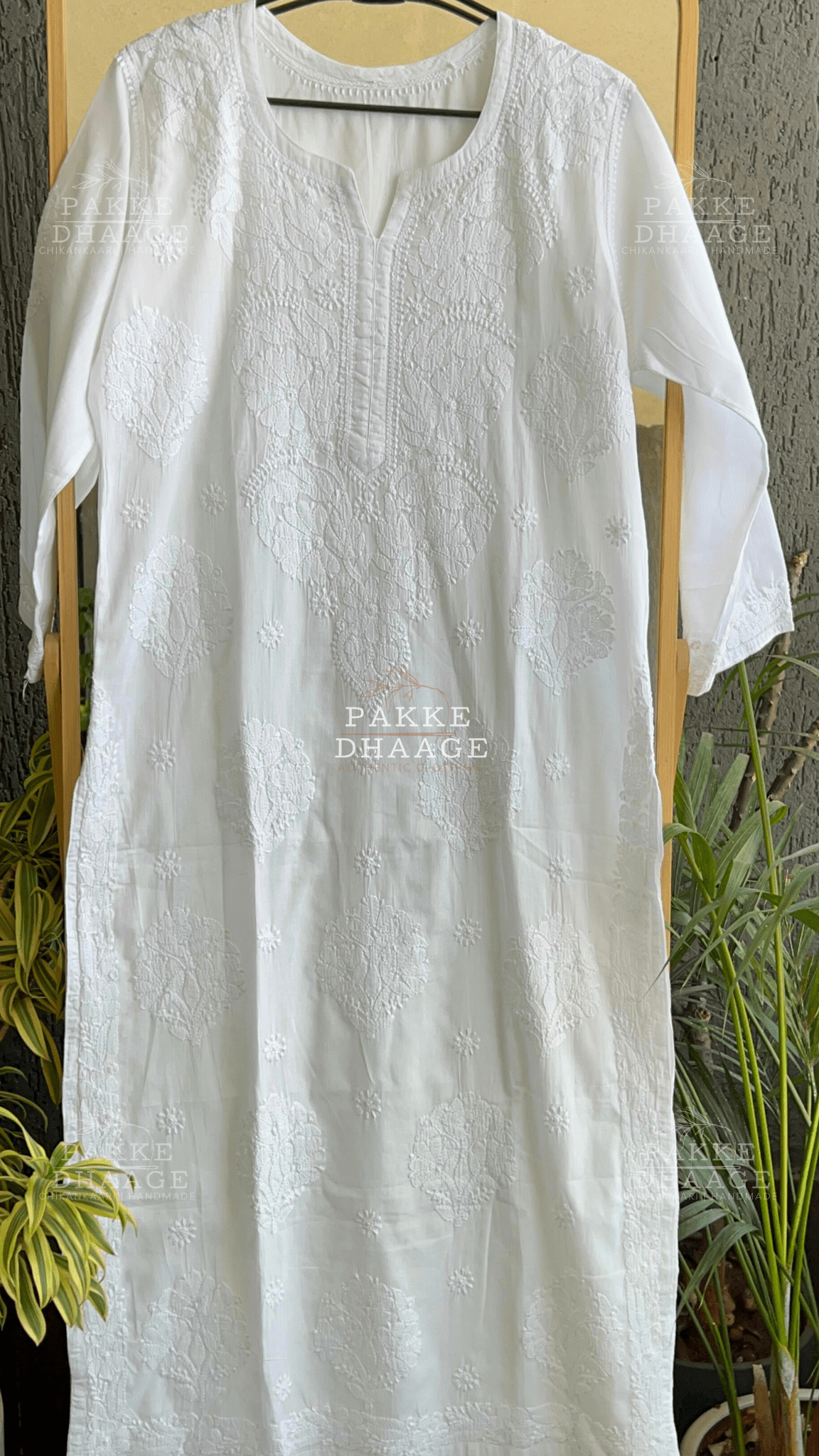 Pure Mulmul Cotton Kurta - Classic White