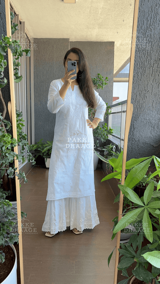 Pure Mulmul Cotton Kurta - Classic White